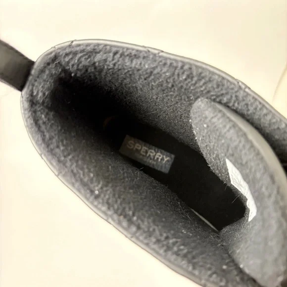 Sperry Topsider Gosling Quilted Duck Boot Waterproof Black - Picture 9 of 11